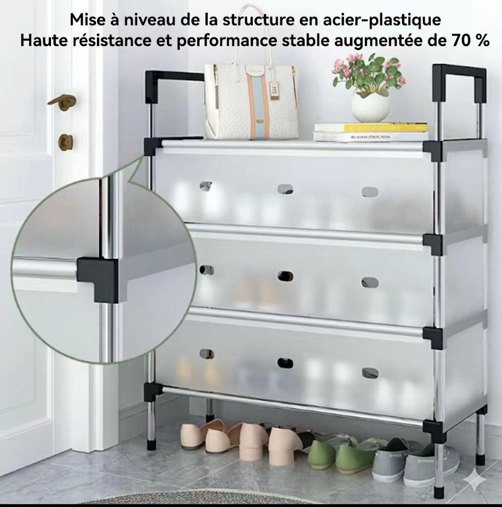 Étagère de Rangement Chaussures(jusqu'à 21 Paires) — Fini le Désordre