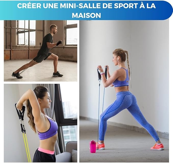Élastiques de musculation à la maison