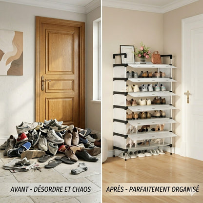 Étagère de Rangement Chaussures(jusqu'à 21 Paires) — Fini le Désordre