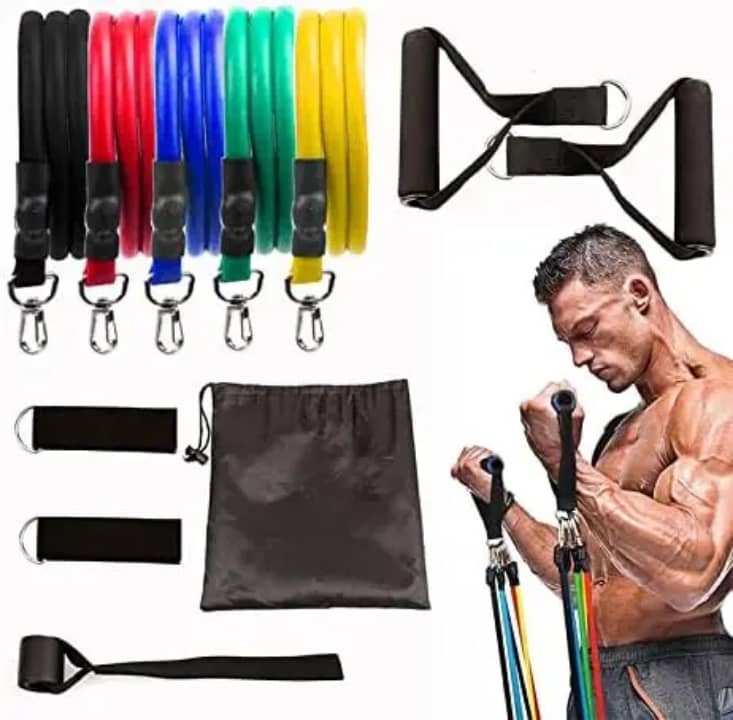 Élastiques de musculation à la maison